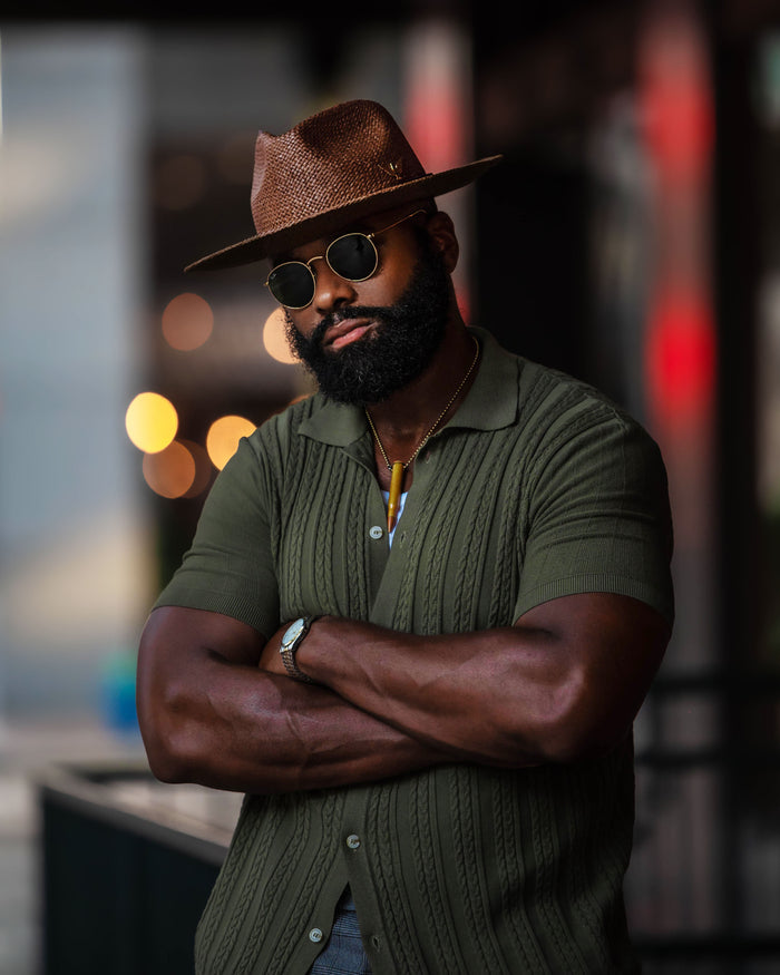 Southern Gents Geoffrey Straw Fedora Hat - Toffee
