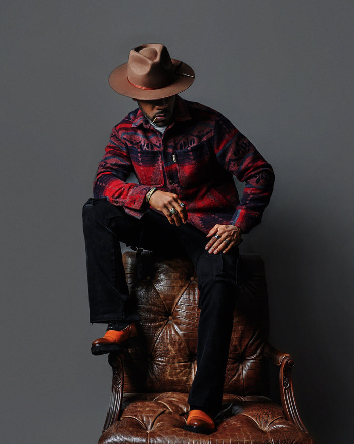 Southern Gents Lone Star Fedora Hat - Walnut