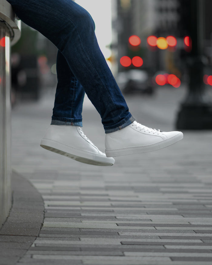 Southern Gents White Sneaker - Mid