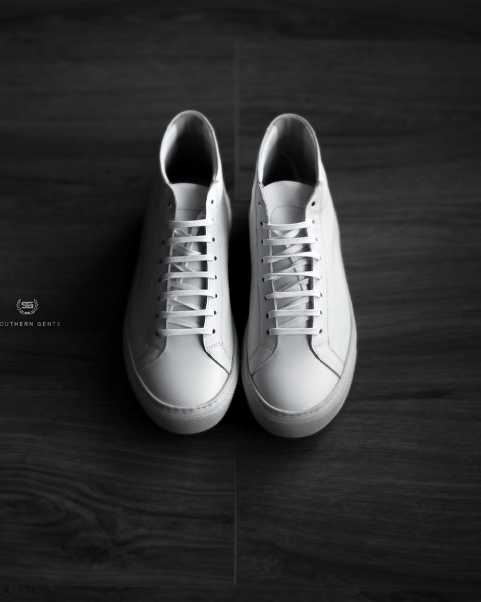 Southern Gents Mid Top Sneaker - White