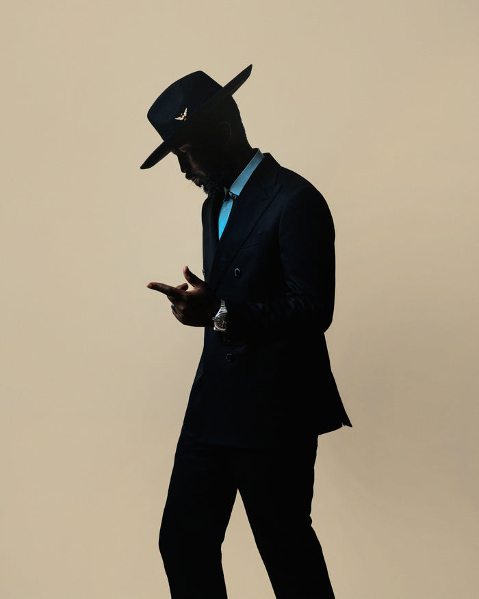Southern Gents Wide Brim Naked Fedora - Black