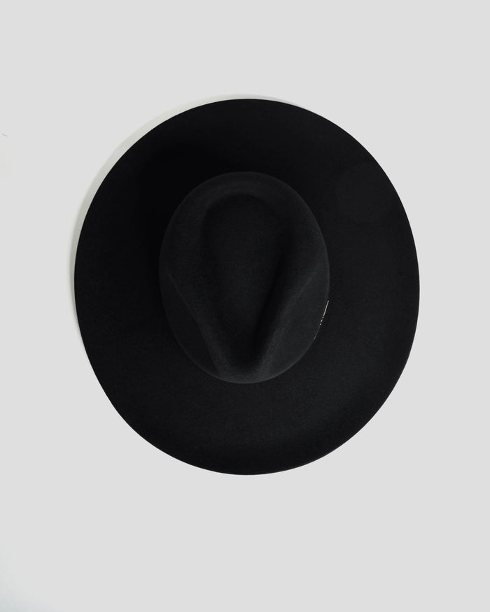 Southern Gents Wide Brim Naked Fedora - Black