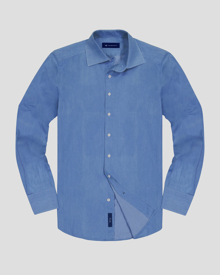 Southern Gents Perfect Spread Shirt V2 - Denim