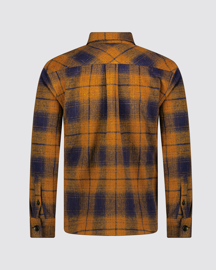 Southern Gents Quilted Shirt Jacket - Mustard Plaid