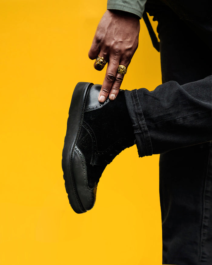 Southern Gents Rogue Sport Wingtip Boots V2 – Triple Black