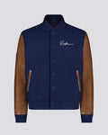 Southern Gents Signature Vintage Varsity Jacket - Navy + Brown