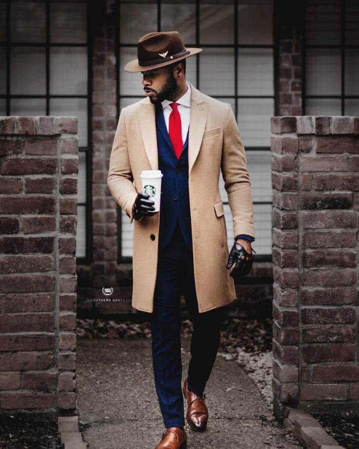 Southern Gents Men's Camel Overcoat