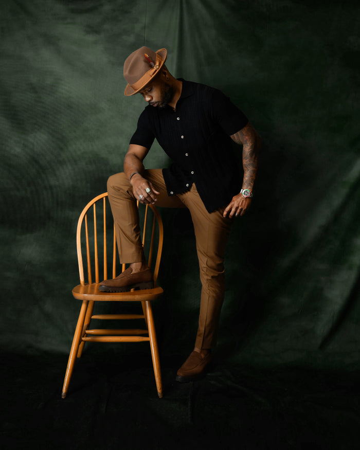 Southern Gents Lug Sole Loafer - Brown Suede