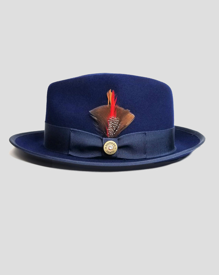 Southern Gents Trilby Fedora Hat – Navy