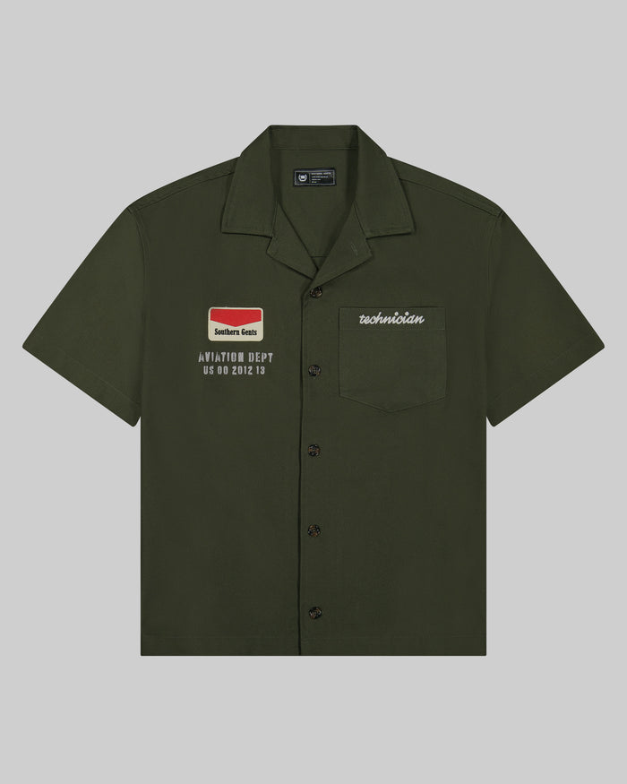 Southern Gents Mechanic Work Shirt - Olive Green