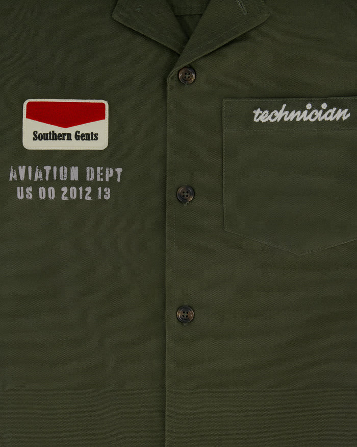 Southern Gents Mechanic Work Shirt - Olive Green