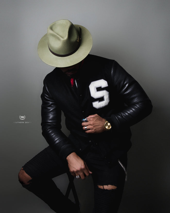 Southern Gents - Varsity Jacket - Black Stealth