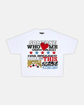 SOUVENIR BICYCLE TEE WHITE - white graphic print tee, front view - Cold Culture
