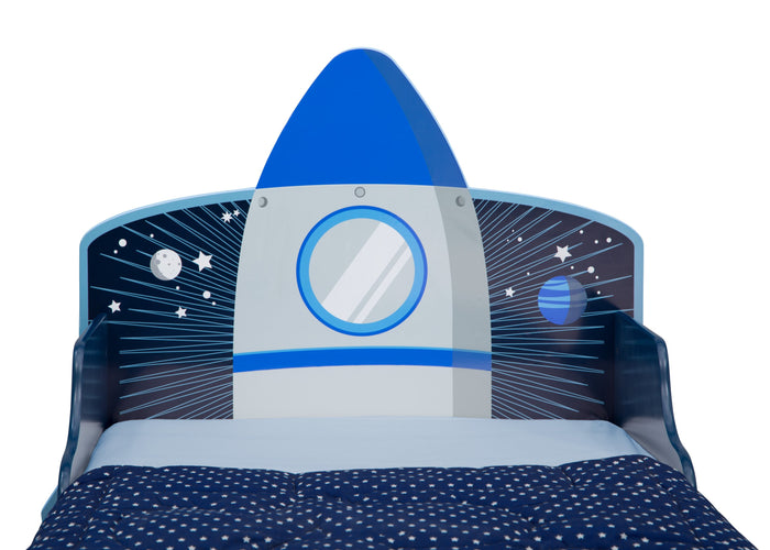 Delta Children Space Adventures (1223) Rocket Ship Wood Toddler Bed, Headboard View