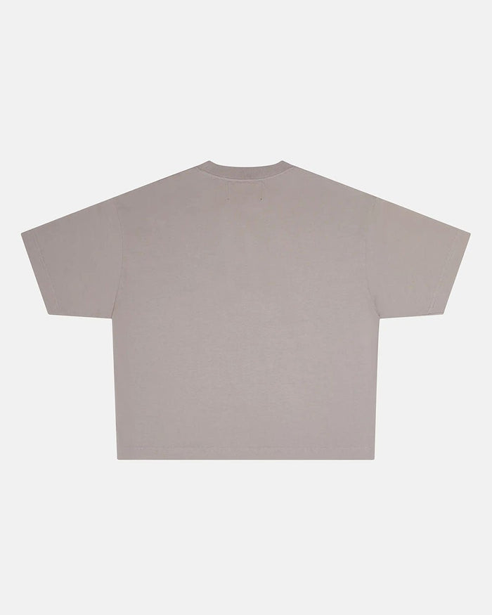 SPIDER TEE GREY - grey graphic print tee, back view - Cold Culture