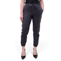 SPRWMN BLACK LEATHER DRAWSTRING PANTS - SIZE XS
