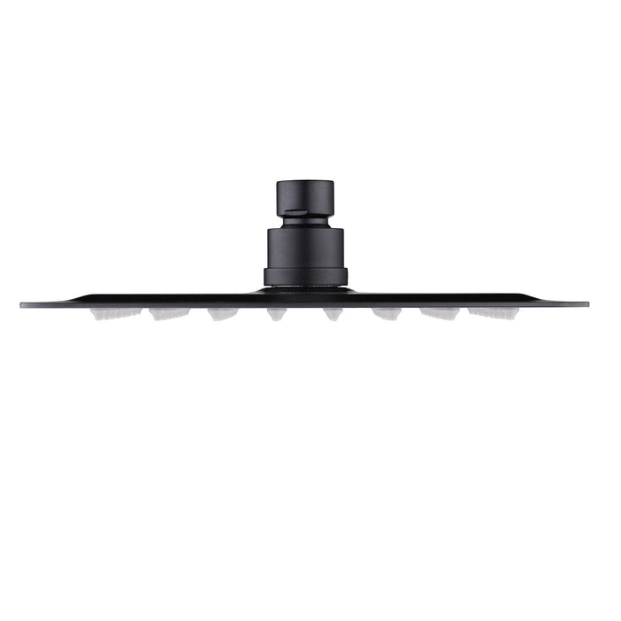 Messina 250 mm Matte Black Slim Shower Head - Acqua Bathrooms