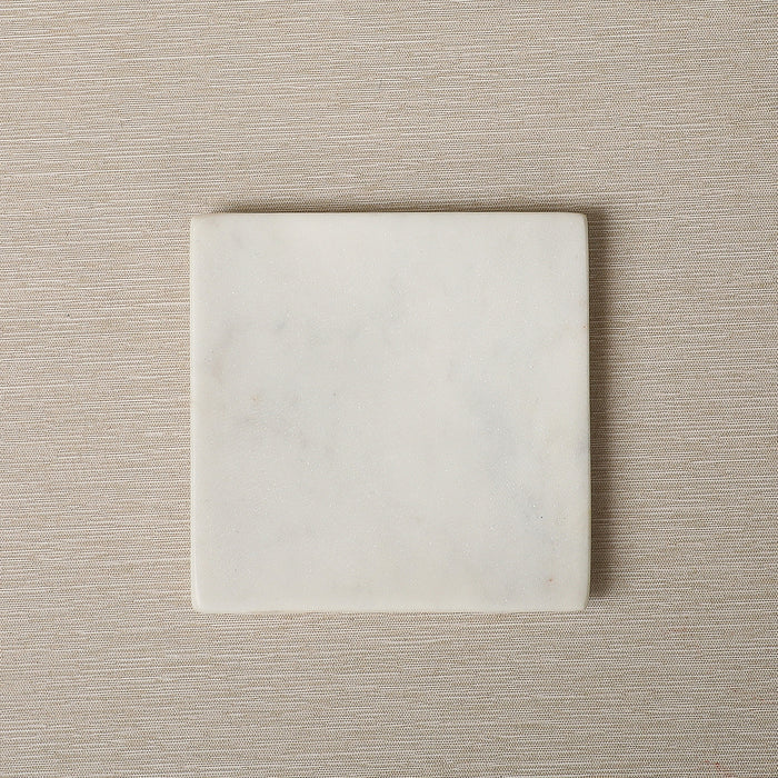 Square white marble dish