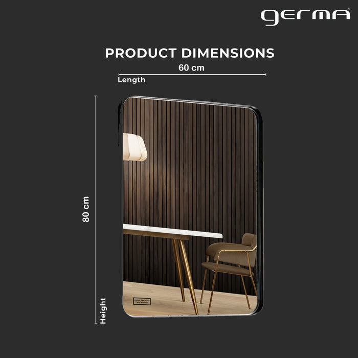 SS 304 Glossy Black Frame (80x60cm) Rectangle Shape - TR SS 163 BLACK