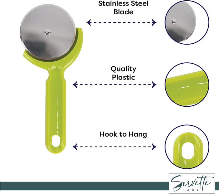 Stainless Pizza Cutter Green