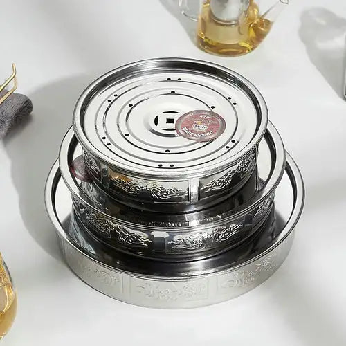 Stainless Steel Tea Tray / Saucer / Board with Water Tank 5 Variations - King Tea Mall