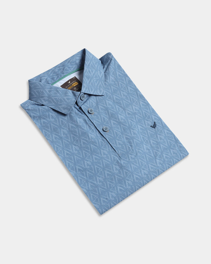 Steel Blue TechPro Printed Polo - Peeves
