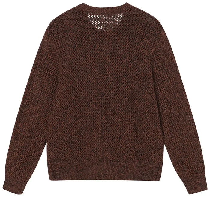 Stussy 2 Tone Loose Gauge Sweater Brown (WORN)