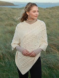 Super Soft Cable Stitch Poncho - Classic Aran #color_classic-aran