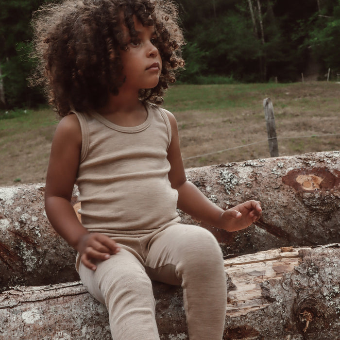 Swift Kids Top - Merino Wool & Silk - Sandstorm