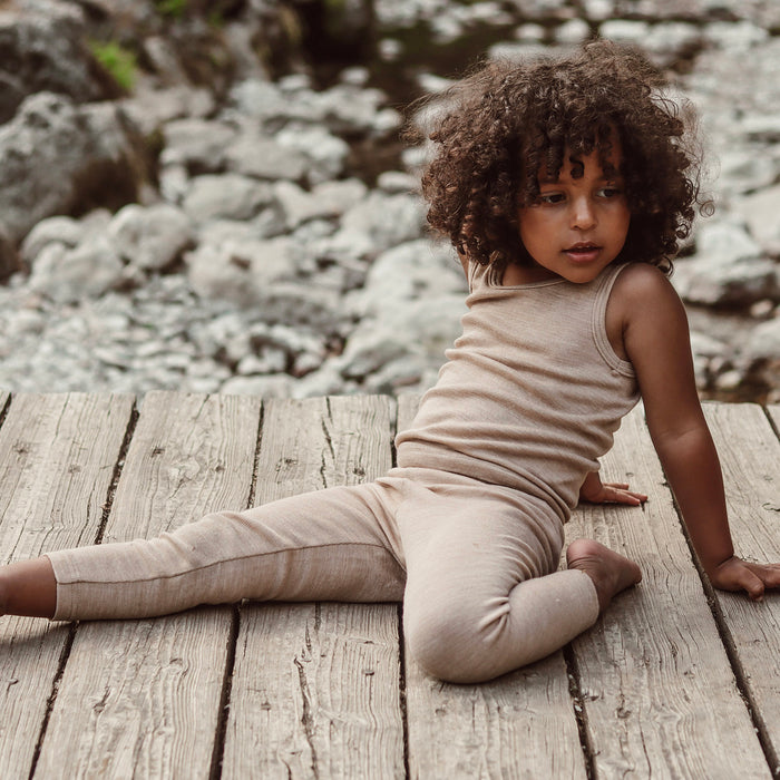 Swift Kids Top - Merino Wool & Silk - Sandstorm