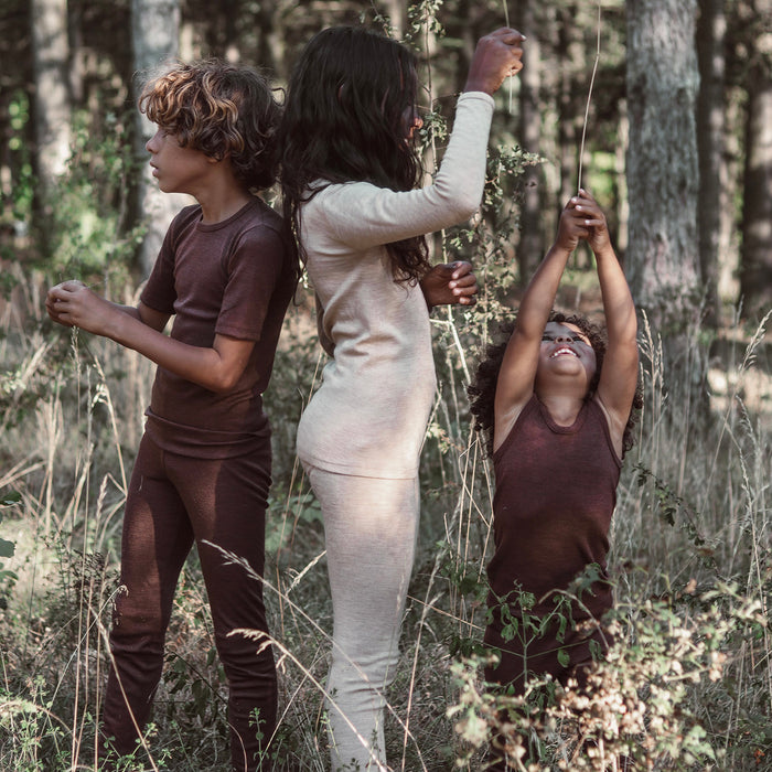 Swift Kids Top - Merino Wool & Silk - Squirrel