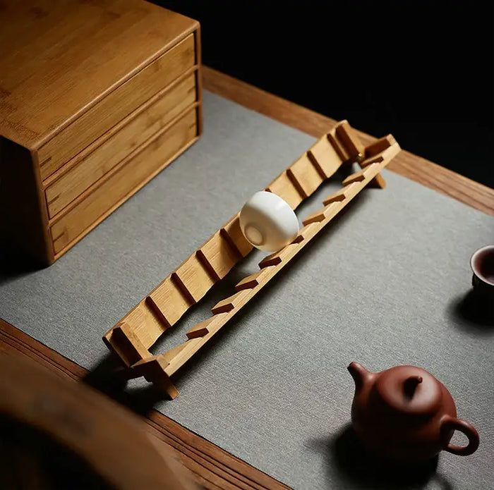 Tea Cup Stand Bamboo Made - King Tea Mall