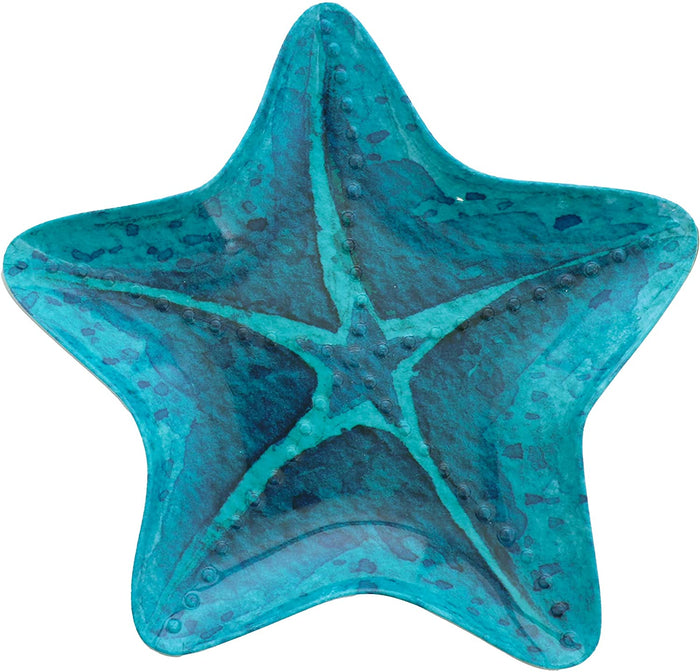Teal Melamine Starfish Plate