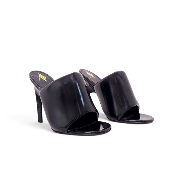 THE ATTICO BLACK REM HEELS - SIZE 39