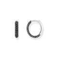 THOMAS SABO Hoop earrings with black zirconia pavÃÂ©