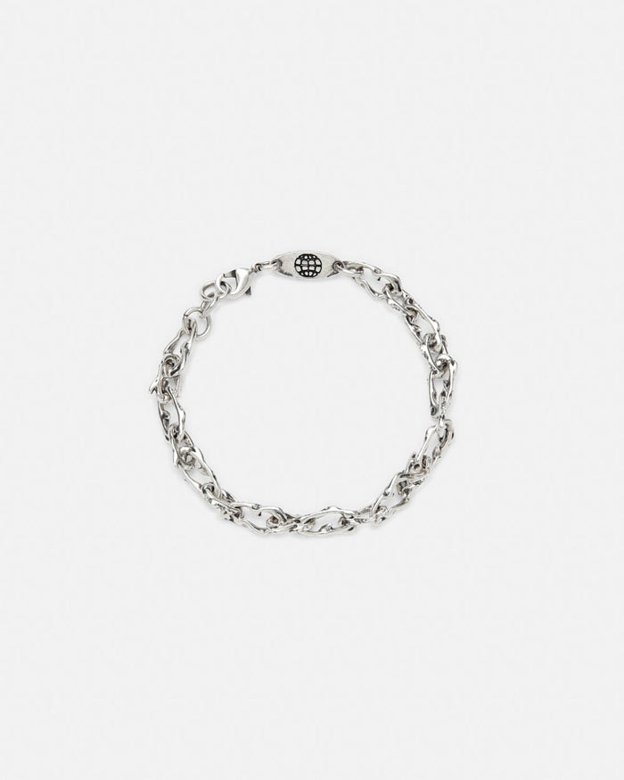 THORNS BRACELET - silver chain bracelet, flat lay - Cold Culture