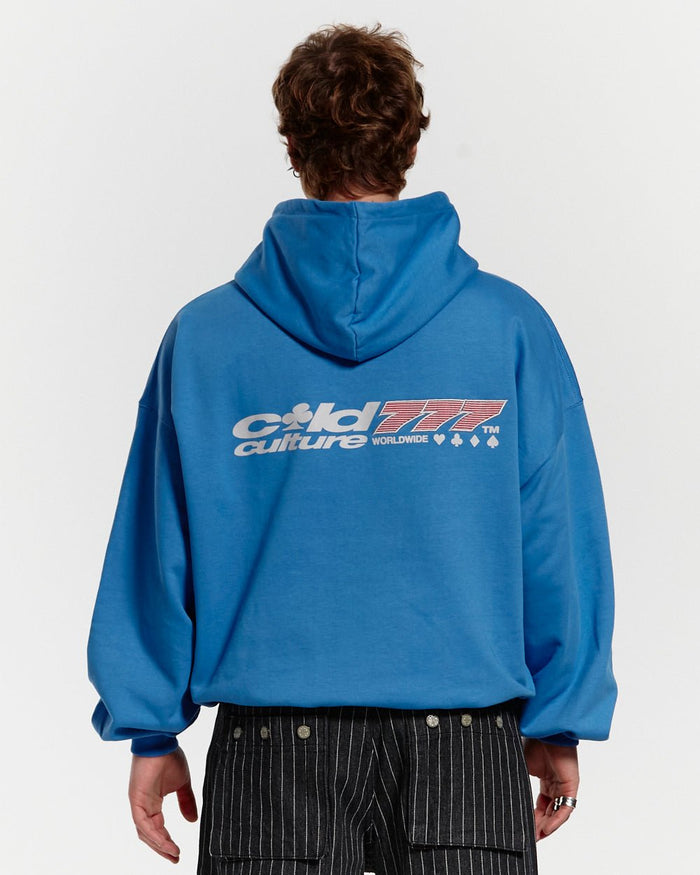 THREE SEVENS HOODIE CAPRI BLUE - COLD CULTURE
