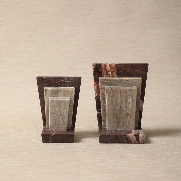 Tower bookend in marble