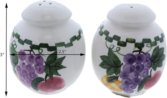 Traditional Round Fruit Salt & Pepper Shakers
