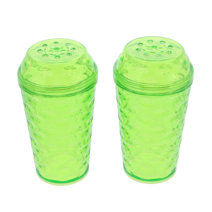 Transparent Green Plastic Salt and Pepper Shaker