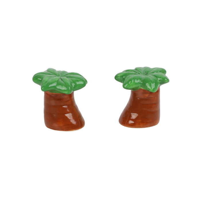Tropical Palm Tree Salt & Pepper Shakers