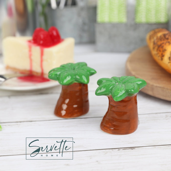 Tropical Palm Tree Salt & Pepper Shakers
