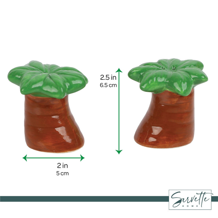 Tropical Palm Tree Salt & Pepper Shakers