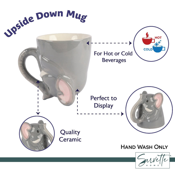 Upside Down Elephant Coffee Mug