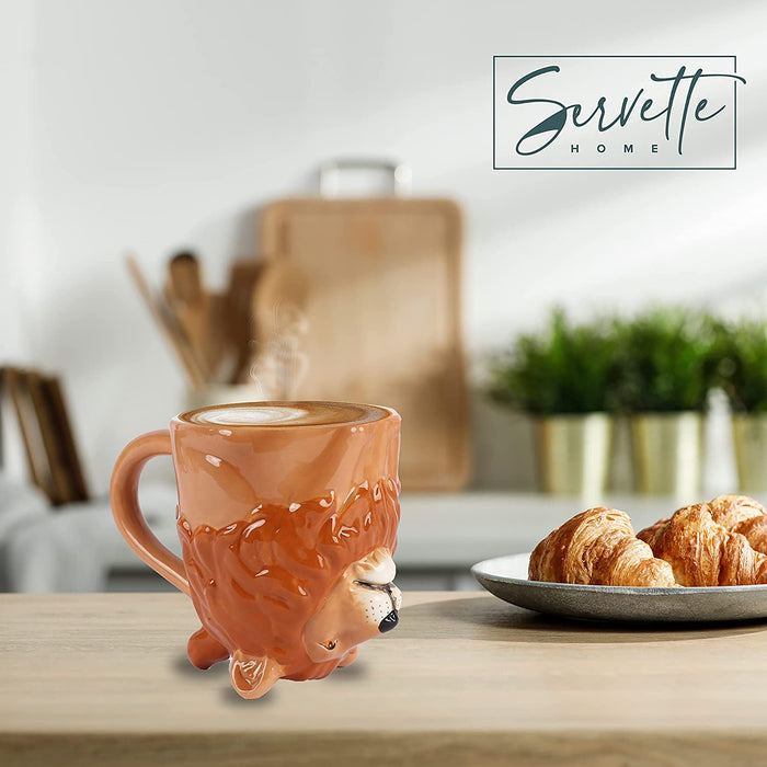 Upside Down Lion Coffee Mug