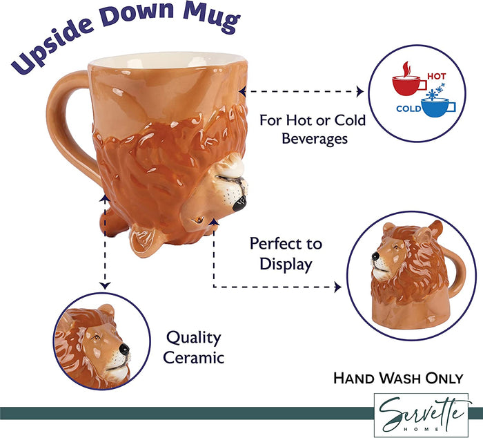 Upside Down Lion Coffee Mug
