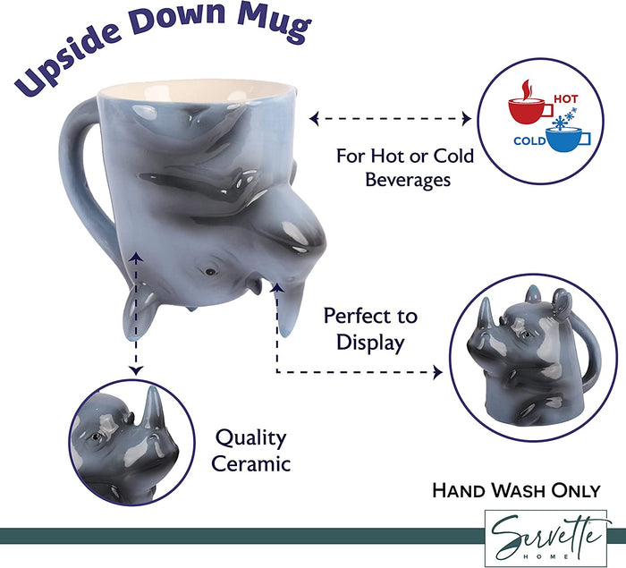 Upside Down Rhino Coffee Mug