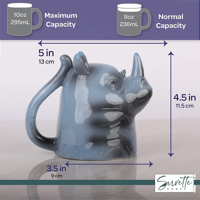 Upside Down Rhino Coffee Mug