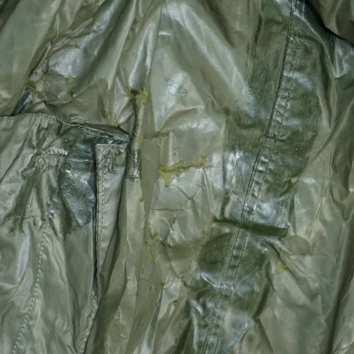 US Army Olive Nylon Raincoat - 36S, Small - US Army Surplus - Rain Jackets
