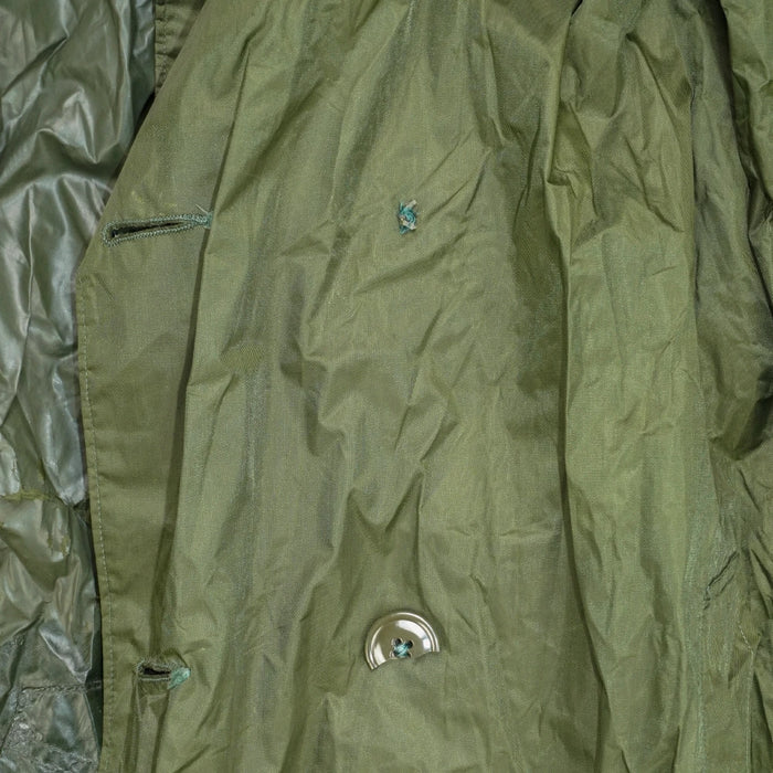 US Army Olive Nylon Raincoat - 36S, Small - US Army Surplus - Rain Jackets